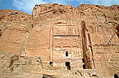 Petra - the sun of the sunset illuminates the magnificent Royal Tombs 